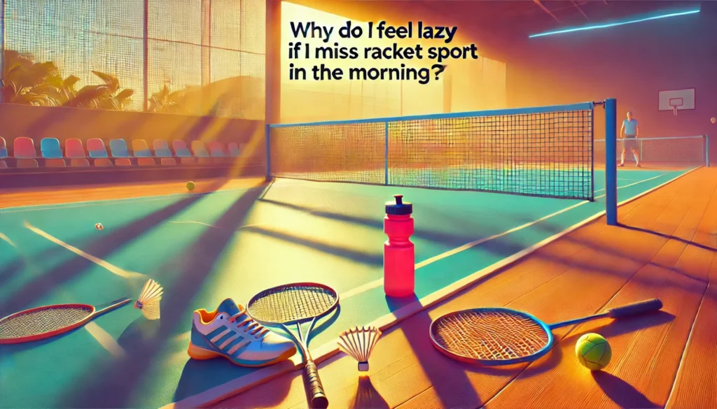 i feel lazy if i miss racket sport in morning.